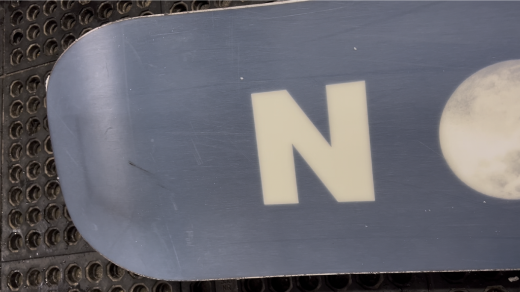 Snowboard with Base Oxidation